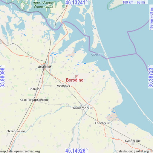 Borodino on map