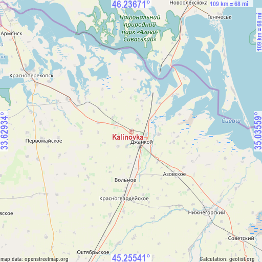 Kalinovka on map