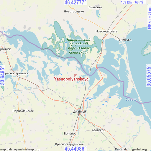 Yasnopolyanskoye on map