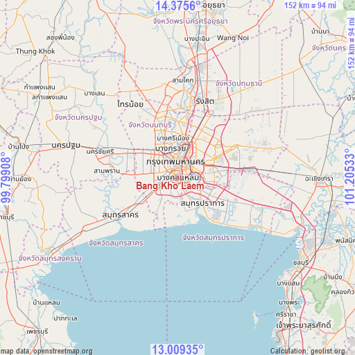 Bang Kho Laem on map