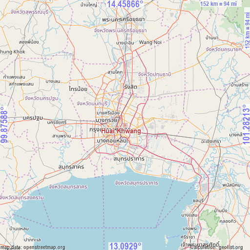 Huai Khwang on map