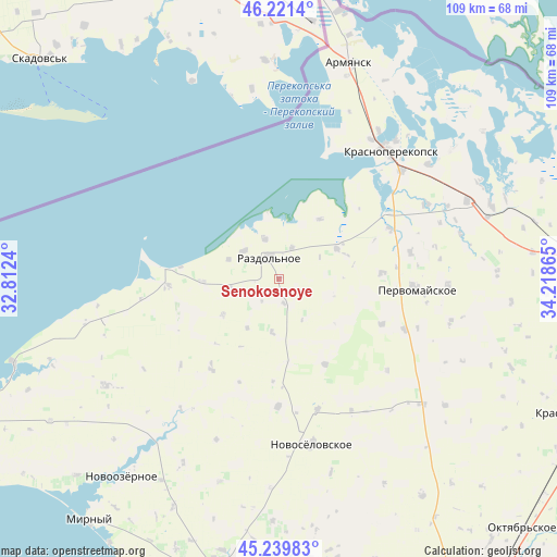 Senokosnoye on map