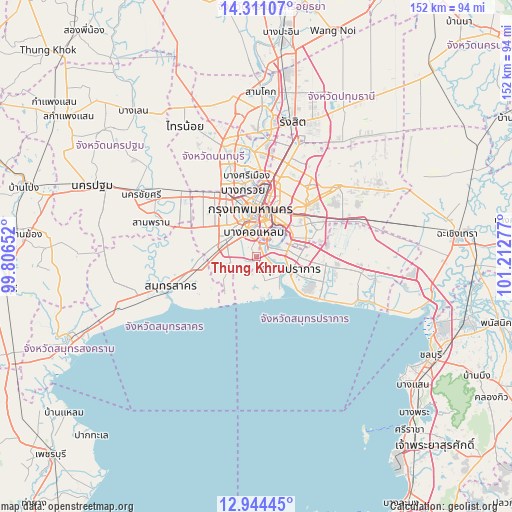 Thung Khru on map