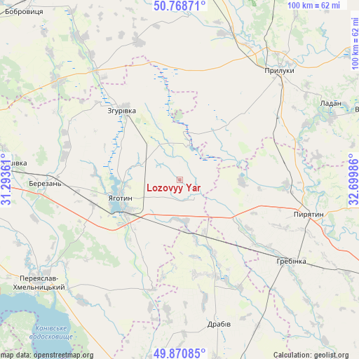 Lozovyy Yar on map