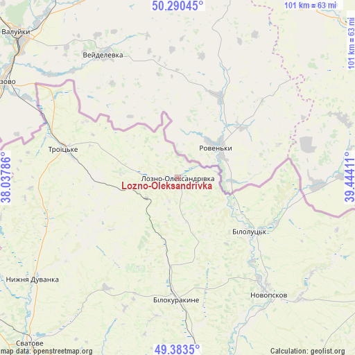 Lozno-Oleksandrivka on map