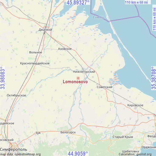 Lomonosovo on map