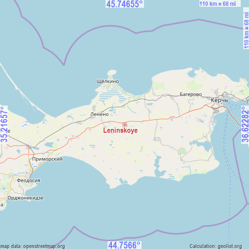 Leninskoye on map