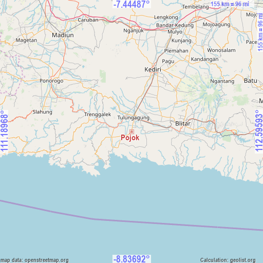 Pojok on map