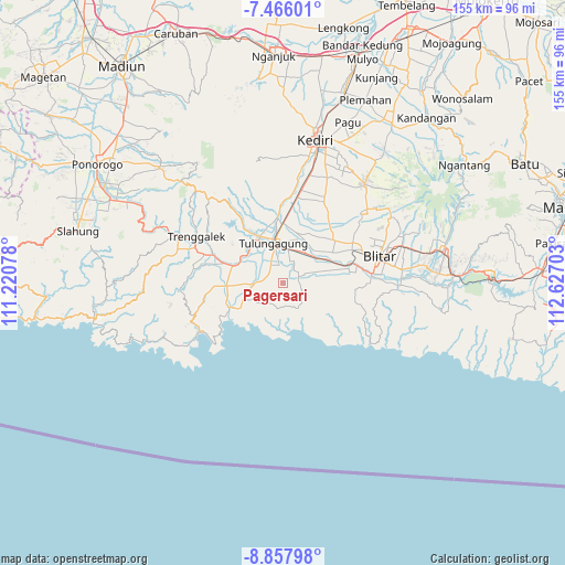 Pagersari on map