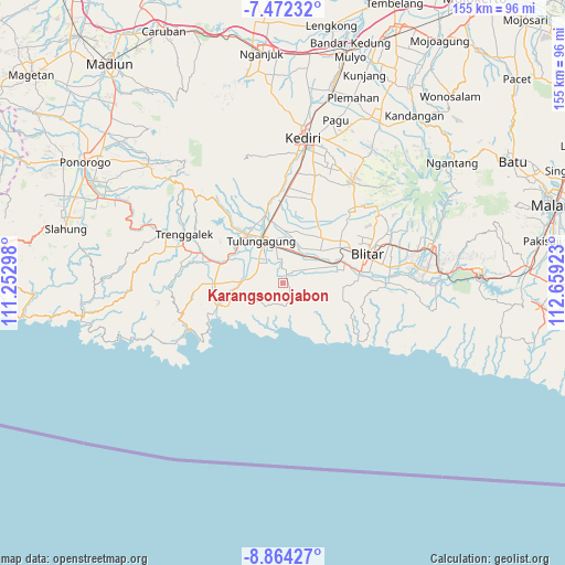 Karangsonojabon on map