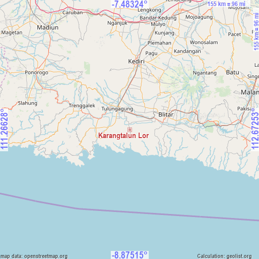 Karangtalun Lor on map
