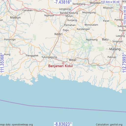 Banjarsari Kidul on map