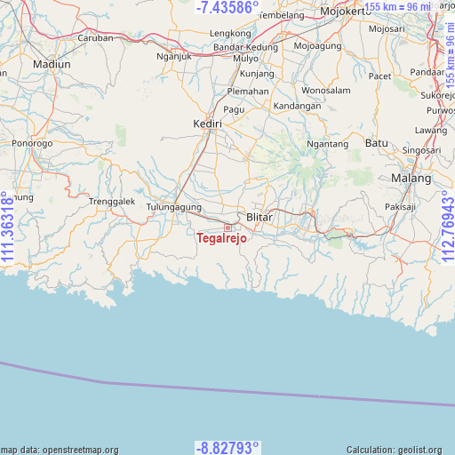 Tegalrejo on map