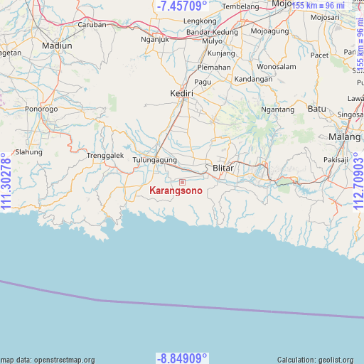 Karangsono on map