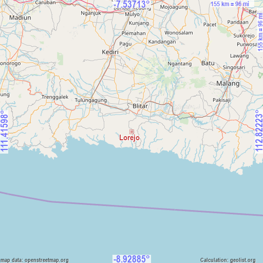 Lorejo on map