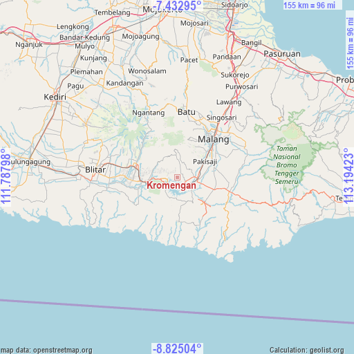 Kromengan on map