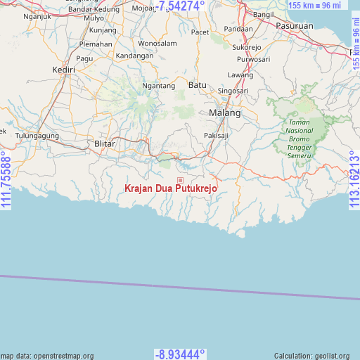 Krajan Dua Putukrejo on map