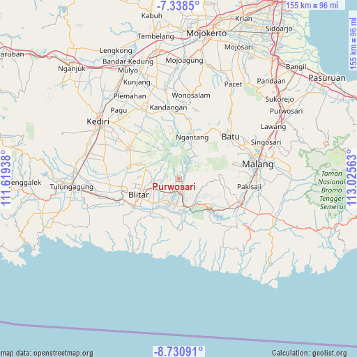 Purwosari on map