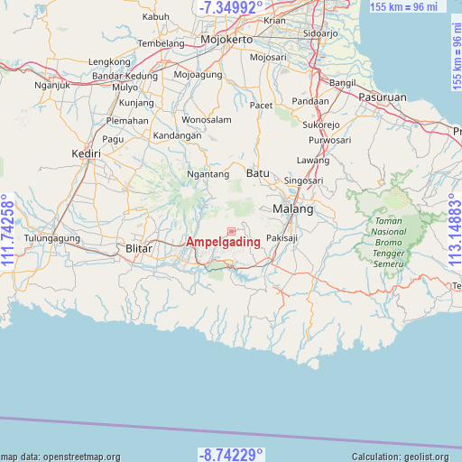 Ampelgading on map