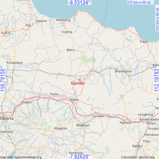 Gondel on map