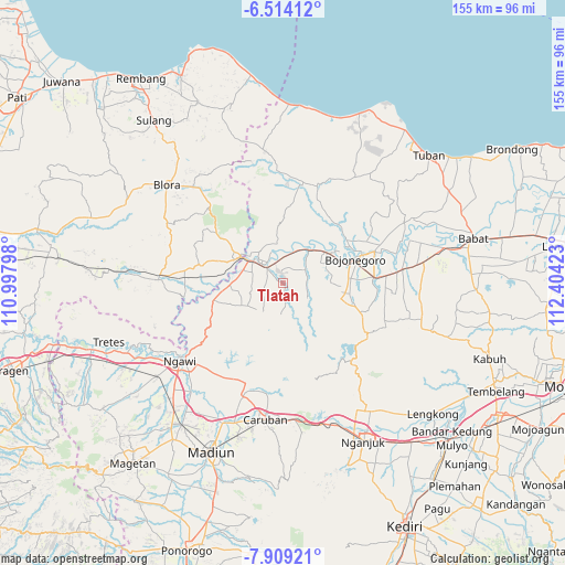 Tlatah on map