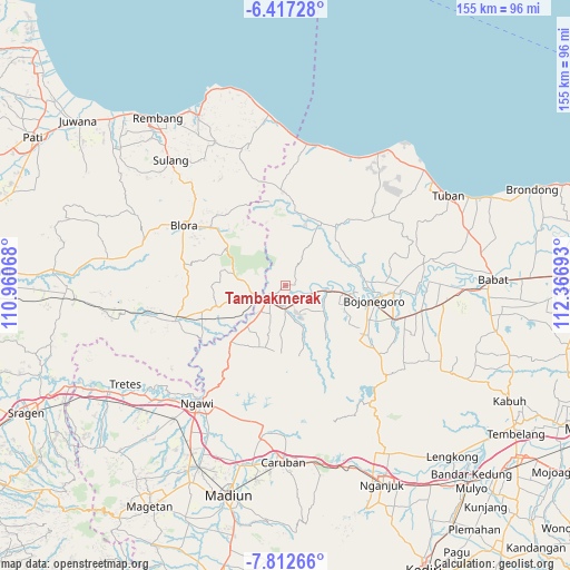 Tambakmerak on map