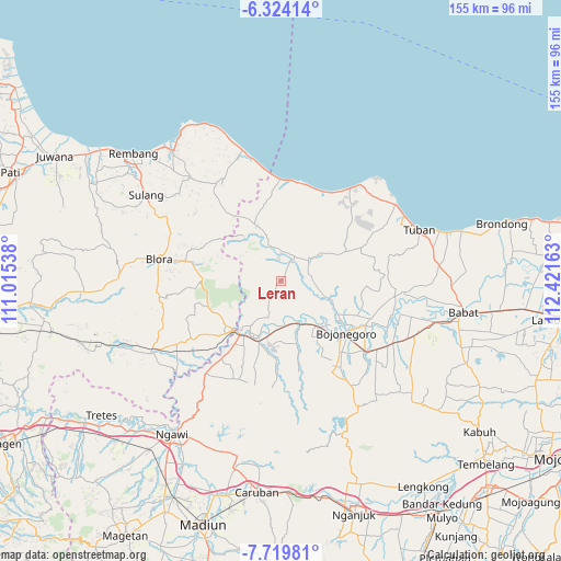 Leran on map