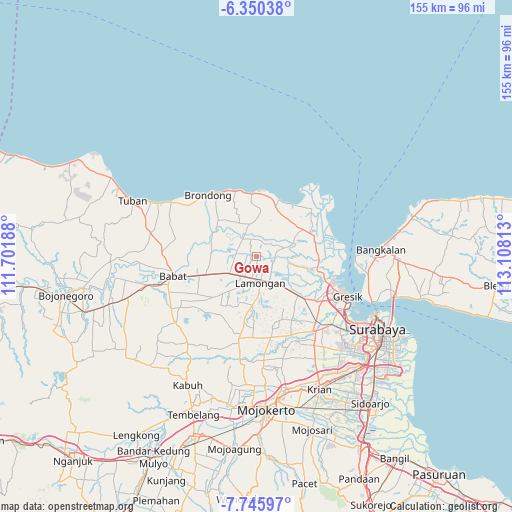 Gowa on map