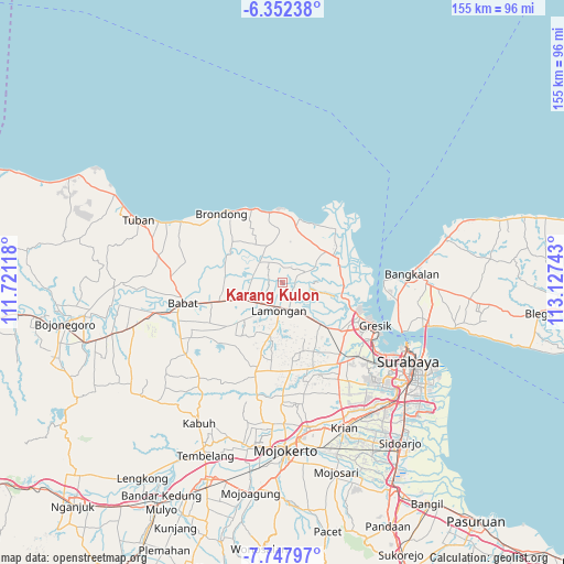 Karang Kulon on map