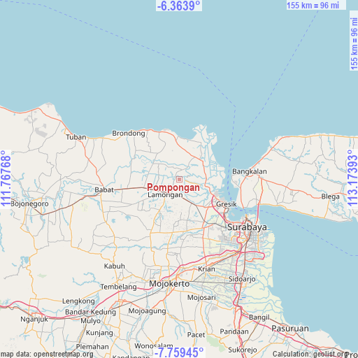 Pompongan on map
