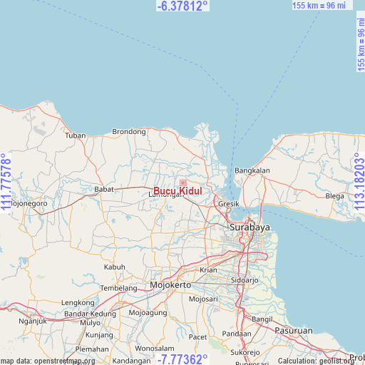 Bucu Kidul on map