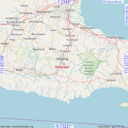 Sekarsari on map