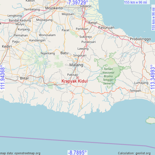 Krapyak Kidul on map