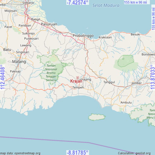 Krajan on map