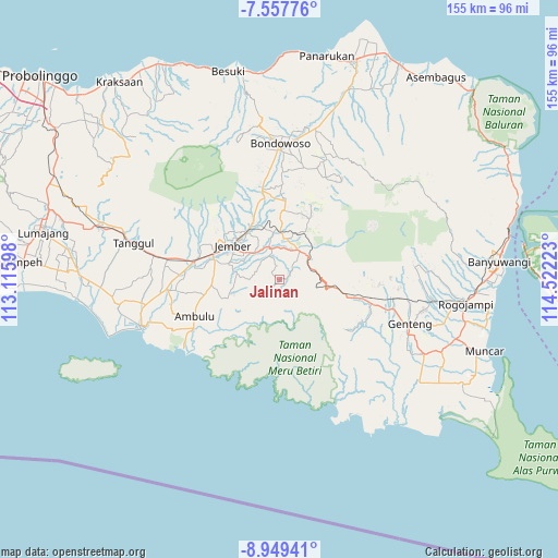 Jalinan on map