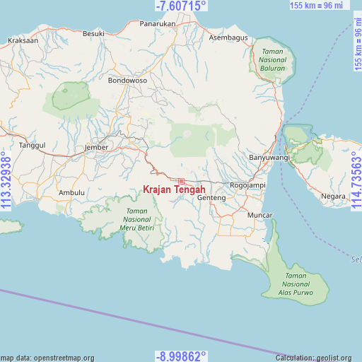 Krajan Tengah on map