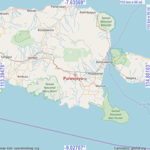 Purwojoyo on map