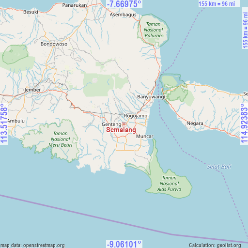 Semalang on map