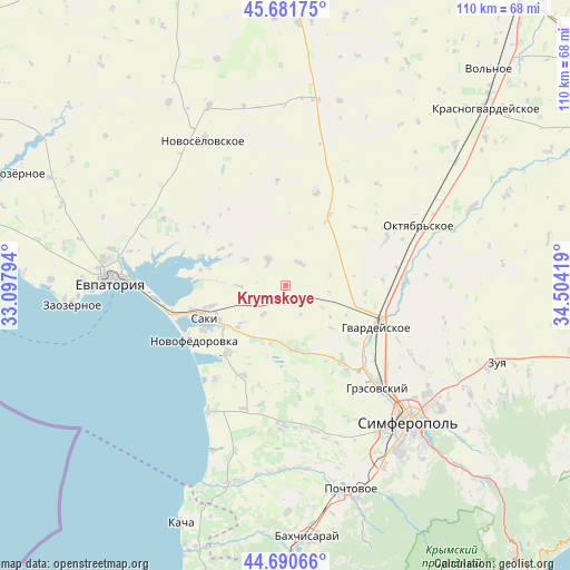 Krymskoye on map