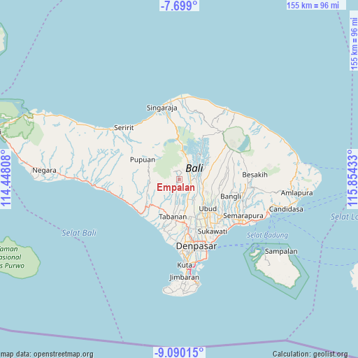 Empalan on map