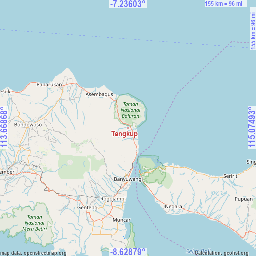Tangkup on map