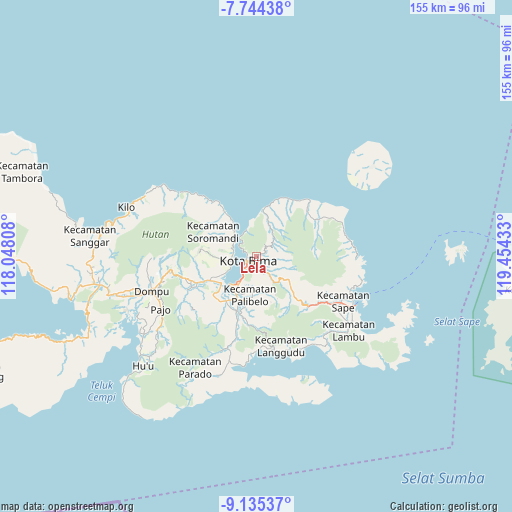 Lela on map
