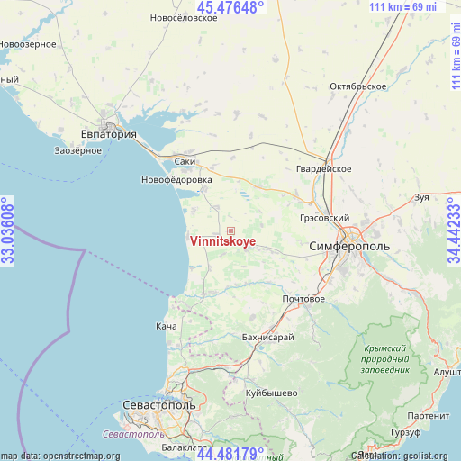 Vinnitskoye on map