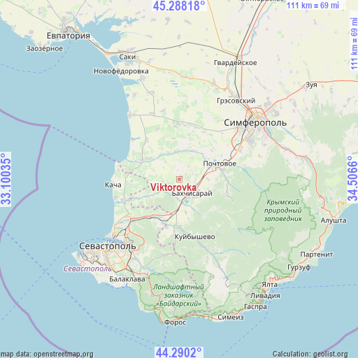 Viktorovka on map