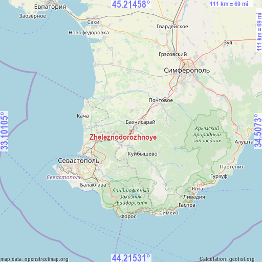 Zheleznodorozhnoye on map