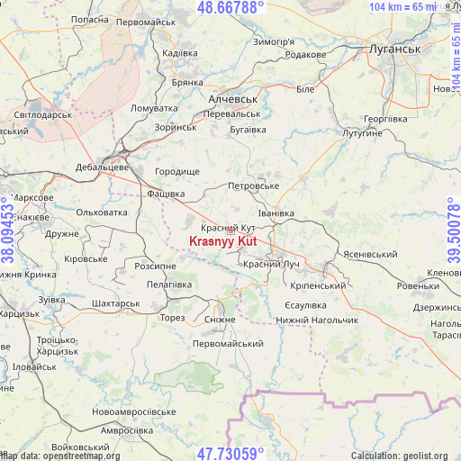 Krasnyy Kut on map