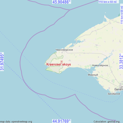 Krasnosel’skoye on map