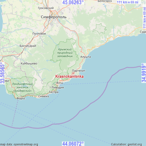 Krasnokamenka on map