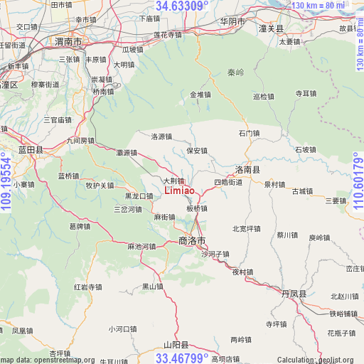 Limiao on map