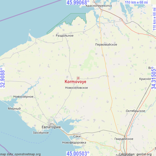 Kormovoye on map